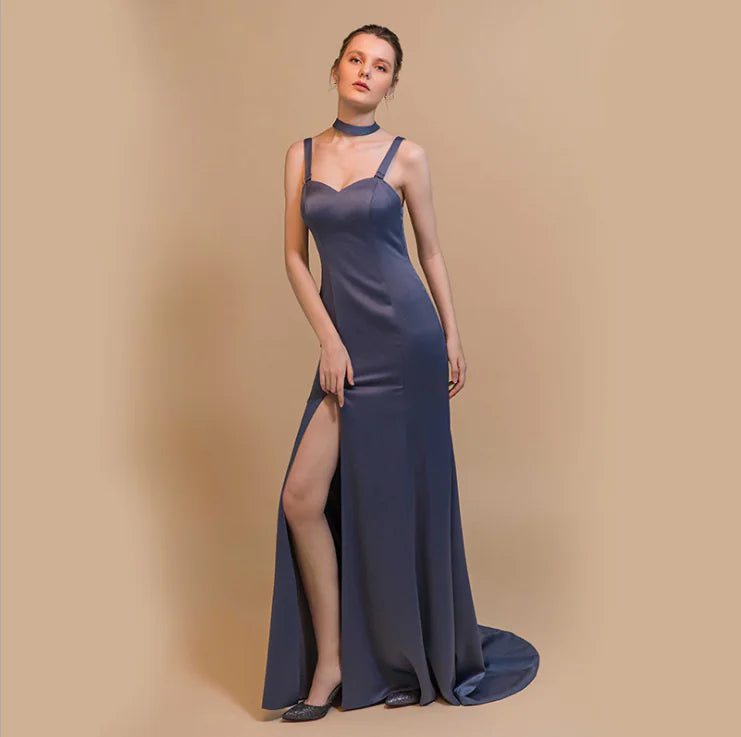 Slit Dress, Slit Maxi Dress, Spaghetti Strap Dress