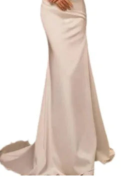 Ivory Satin Mermaid Dress