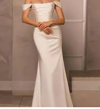 Ivory Satin Mermaid Dress