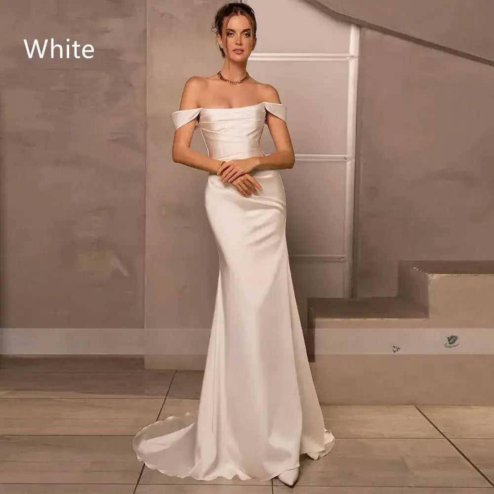 Ivory Satin Mermaid Dress